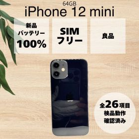 【BT100%】iPhone 12 mini 64GB ブラック SIMフリー #173