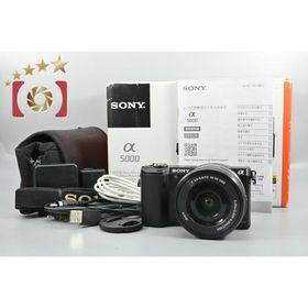 【中古】SONY ソニー α5000 ILCE-5000L パワーズームレンズキット ブラック シャッター回数僅少