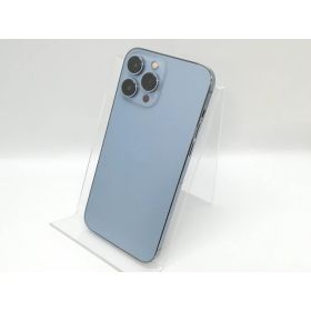 【中古】【赤ロム保証あり】Apple au 【SIMフリー】 iPhone 13 Pro Max 128GB シエラブルー MLJ73J/A【京都】保証期間1ヶ月【ランクC】