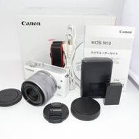 【美品】Canon EOS M10 EF-M15-45 IS STM レンズキット ホワイト キャノン ミラーレス一眼カメラ #r7-338-2A