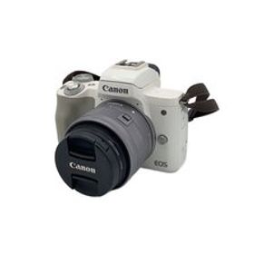 CANON◆デジタル一眼カメラ EOS Kiss M ダブルズームキット [ホワイト]