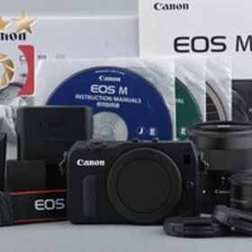 【中古】Canon キヤノン EOS M ダブルレンズキット ブラック 元箱付き