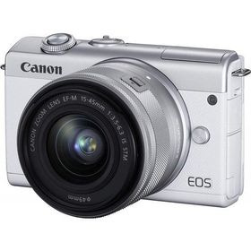 【中古】キヤノン Canon EOS M200 標準ズームキット ホワイト EOSM200WH-1545ISSTMLK当店保証30日間 人気モデル 高画質 売れ筋