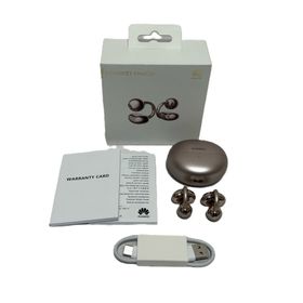 ファーウェイ(HUAWEI)の◆ ファーウェイ HUAWEI ワイヤレスイヤホン FreeClip ローズゴールド オープンイヤー イヤーカフ型 36時間再生 720-3481(ヘッドフォン/イヤフォン)