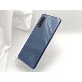 【中古】SONY au 【SIMロック解除済み】 Xperia 5 II ブルー 8GB 128GB SOG02【ECセンター】保証期間１ヶ月【ランクC】