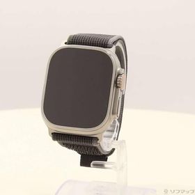 〔中古〕Apple(アップル) Apple Watch Ultra 2 GPS + Cellular 49mm チタニウムケース ブルー／ブラックトレイルループ〔305-ud〕