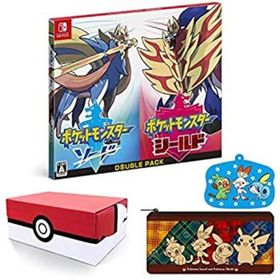 【中古】「非常に良い」（プライムデー記念発売） 『ポケットモンスター ソード・シールド』ダブルパック 特別セット オリジナルパスケース(リールストラップ付)同梱)&(家庭用ゲームソフト)