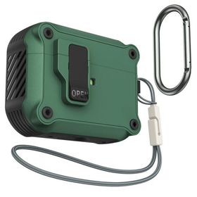 SURPHY AirPods Pro 第2世代 ケース ハードTPU 衝撃吸収 安全なロック機能 LED可視 分離式 ワイヤレス充電対応 ス