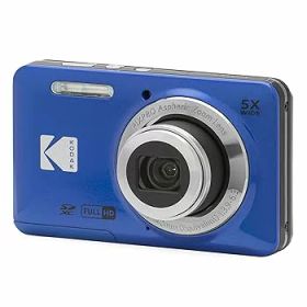 【中古】KODAK (コダック) PIXPRO 使いやすい ズーム FZ55-BL 16MP デジタルカメラ 光学5倍ズーム 広角 28mm 2.7インチ液晶画面 (ブルー)