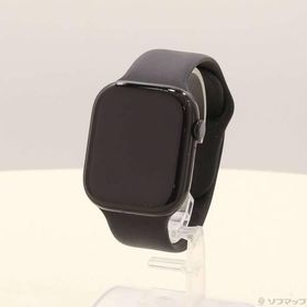 〔中古〕Apple(アップル) Apple Watch Series 10 GPS 46mm ジェットブラックアルミニウムケース ブラックスポーツバンド〔297-ud〕