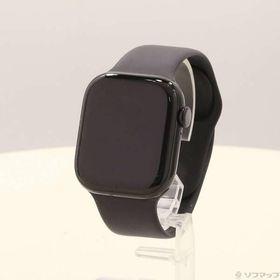 〔中古〕Apple(アップル) Apple Watch Series 10 GPS 42mm ジェットブラックアルミニウムケース ブラックスポーツバンド〔297-ud〕
