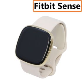 [中古] Fitbit Sense Alexa搭載/GPS搭載 スマートウォッチ Lunar White/Soft Gold ルナホワイト/ソフトゴールド fb512glwt-frcjk [良い(B)](その他)