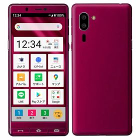 【中古】【安心保証】 シンプルスマホ5 A001SH[32GB] SoftBank ワインレッド