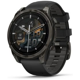 【エントリーで最大全額ポイント還元｜4/5まで】 GARMIN｜ガーミン fenix 8（フェニックス 8）Sapphire AMOLED 47mm GPSスマートウォッチ Ti Carbon Gray DLC / Black 010-02904-27【Suica対応】