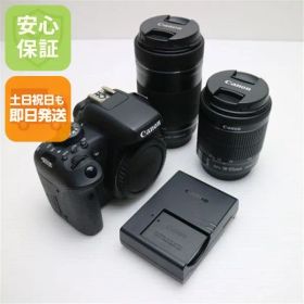 超美品 EOS Kiss X8i ダブルズームキット ブラック 即日発送 一眼レフ Canon 本体 土日祝発送OK 09000
