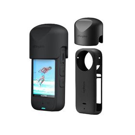 【平行輸入品】Coyktonty Silicone Cover+Lens Cover for Insta360 X3 Protection Accessories (Black)