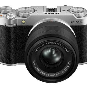 【中古】 Fujifilm X-M5 ミラーレス一眼カメラ XC15-45mmF3.5-5.6 OIS PZ レンズキット - シルバー 当店保証30日間 人気 ミラーレス 一眼レフ 交換レンズ カメラ