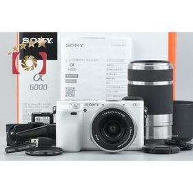 【中古】SONY ソニー α6000 ILCE-6000 ダブルズームレンズキット ホワイト 元箱付き