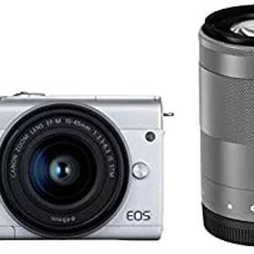 【中古】「ほぼ新品」Canon ミラーレス一眼カメラ EOS M200 ダブルズームキット ホワイト EOSM200WH-WZK