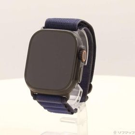 〔中古〕Apple(アップル) Apple Watch Ultra 2 GPS + Cellular 49mm ブラックチタニウムケース ネイビーアルパインループ〔262-ud〕