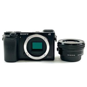 ソニー SONY α6000 パワーズームレンズキット ILCE-6000L B ブラック デジタル ミラーレス 一眼カメラ 中古