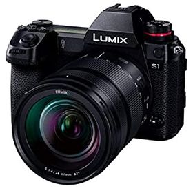 【中古】「ほぼ新品」パナソニック フルサイズ ミラーレス一眼カメラ ルミックス S1M 標準ズームレンズキット 2420万画素 ブラック DC-S1M-K