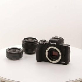 〔中古〕Canon(キヤノン) EOS Kiss M (ブラック) ダブルレンズキット〔262-ud〕