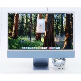Apple iMac 24インチ 2021 ブルー Apple M1 3.2GHz 16GB 2TB(APPLE SSD) 統合GPU(8コア) Retina 4.5K 4480x2520ドット macOS Sequoia