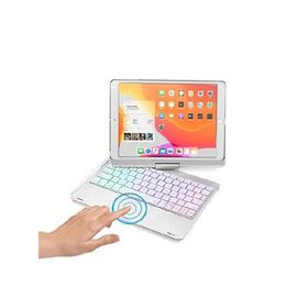 HENGHUI 360 Rotatable Touch Keyboard for iPad 9th/8th/7th Gen 10.2 inch ＆ iPad Air 3rd Gen/Pro 10.5 - Foldable Backlight Keyboard with Track_並行輸入
