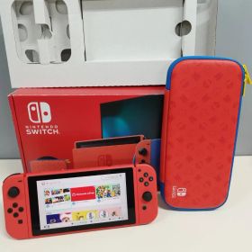 【未使用に近い】Nintendo Switch HAC-001(-01)/2021年製/マリオレッド×ブルー〈HAD-S-RAAAF〉