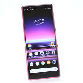 【液晶美品】au SIMフリー Xperia 5 SOV41 レッド