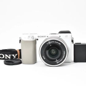 ショット数極少114回 美品 SONY α6100 ILCE-6100 ホワイト + E PZ 16-50mm OSS ARYM5340#566