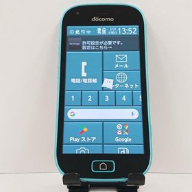 らくらくスマートフォン me F-03K ドコモ ブルー 送料無料 即決 本体 c17416
