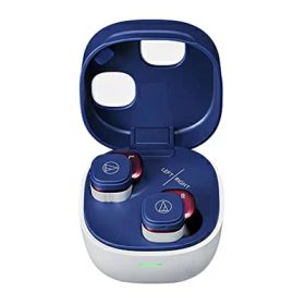 【中古】 オーディオテクニカ ATH-SQ1TW2 NRD ワイヤレスイヤホン bluetooth / 小型 軽量 / 最大20時間再生 / 低遅延 / 外音取込み / マルチポイント / マルチペアリング / 防水 IPX5 / ワイヤレス充電 /【国内正規品】ネイビーレッド ATH-SQ1TW2 NRD