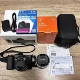 SONY ZV-E10 セット※ケース付き、バッテリー付き、単焦点レンズ付き