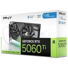 PNY GeFORCE RTX 5060 Ti 16GB Overclocked Dualfan グラフィックスボード VCG5060T16DFXPB1-O VD9229
