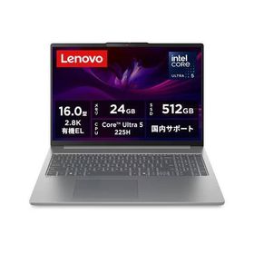 ノートPC IdeaPad Slim 5i Gen10 83ND0002JP [16型 /Core Ultra 5 225H /RAM:24GB /SSD:512GB /QWXGA+ /Windows 11 Home /MS Office H&amp;B /ルナグレー]