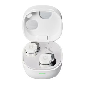 オーディオテクニカ ATH-SQ1TW2 WH ワイヤレスイヤホン bluetooth/小型 軽量 / 最大20時間再生 / 低遅延/外音取込み/マルチポイント/マルチペアリング/防水 IPX5 / ワイヤレス充電 /【国内正規品】ホワイト ATH-SQ1TW2 WH