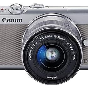 【中古】［非常に良い］Canon ミラーレス一眼カメラ EOS M100 EF-M15-45 IS STM レンズキット(グレー) EOSM100GY1545ISSTMLK