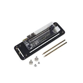 JMT M.2 WiFi (A/Eキー) 外部グラフィックスカードスタンドブラケット PCIe 3.0 4X PCI-E x4ライザーケーブル付き ITX STX NUC VEGA64 GTX1080tiに対応 (25cm Mi