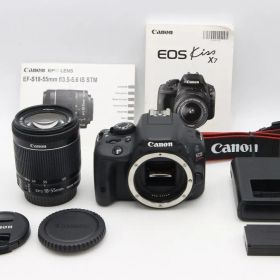 良品 Canon キヤノン EOS Kiss X7 ボディ + EF-S 18-55 IS STM レンズキット デジタル一眼レフカメラ 260131o