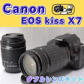✨人気機種✨Canon EOS Kiss X7 ダブルレンズ スマホ転送 軽量