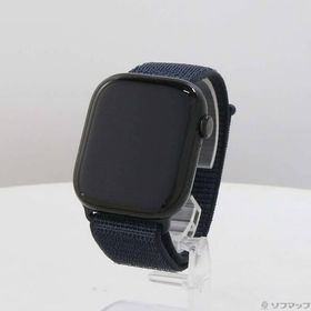 〔中古〕Apple(アップル) Apple Watch Series 10 GPS 46mm ジェットブラックアルミニウムケース インクスポーツループ〔297-ud〕
