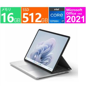 マイクロソフト ノートパソコン コンバーチブル 14.4 型(インチ) Surface Laptop Studio 2 ZRF-00018 [プラチナ] 第13世代 インテル Core i7 13700H (Raptor Lake) 14コア メモリ：16GB SSD：512GB Windows 11 Home Office付き 展示品