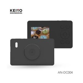 KEIYO(ケイヨー) AN-DC004BK ブラック 超スリム！ポケットサイズデジタルカメラ 薄さ11.5mm デジタル4倍ズーム 手振れ補正搭載