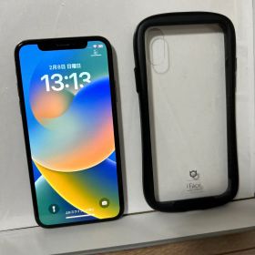 iPhoneX 256GB SIMフリー スペースグレー iFaceカバー