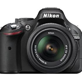 【中古】Nikon デジタル一眼レフカメラ D5200 レンズキット AF-S DX NIKKOR 18-55mm f/3.5-5.6G VR付属 ブラック D5200LKBK