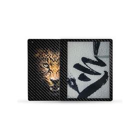 MightySkins Carbon Fiber Skin Compatible with Kindle Scribe (2022) Full Wrap - Leopard Face | Protective Textured Carbon Fiber Finish | Ea_並行輸入