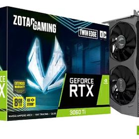 【中古】 ZOTAC GAMING GeForce RTX 3060 Ti Twin Edge OC グラフィックスボード ZT-A30610H-10M VD7449