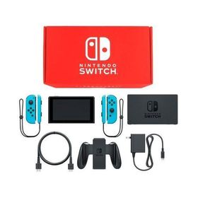 中古ニンテンドースイッチハード Nintendo Switch本体 カラーカスタマイズ /Joy-Con(L/R)ネオンブルー/Joy-Conストラップ：